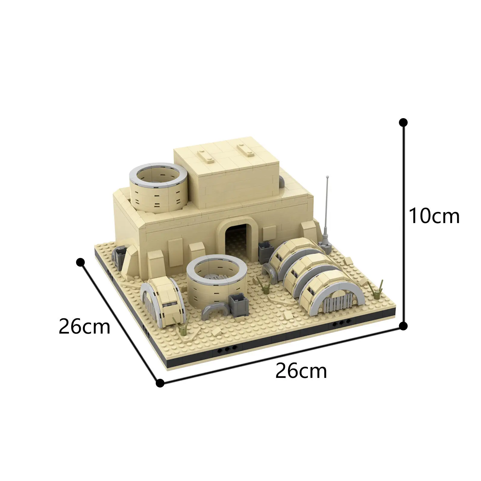 Modular Building: Power Station on Tatooine Desert 752 Pieces MOC Build