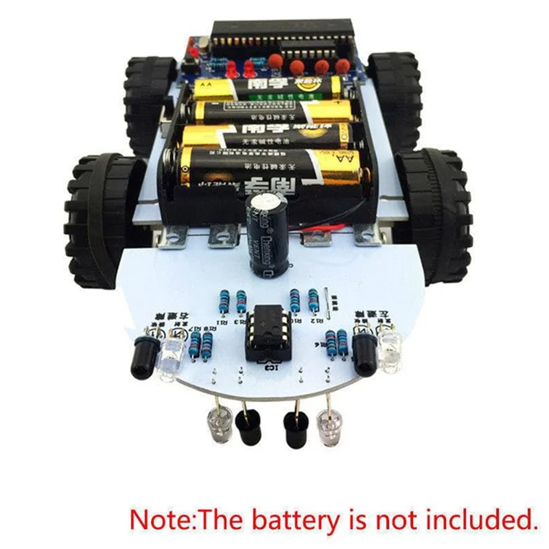 ABLQ C51 Intelligent Vehicle Obstacle Avoidance Tracking Kit Intelligent Car Soldering Training Suite Easy To Install