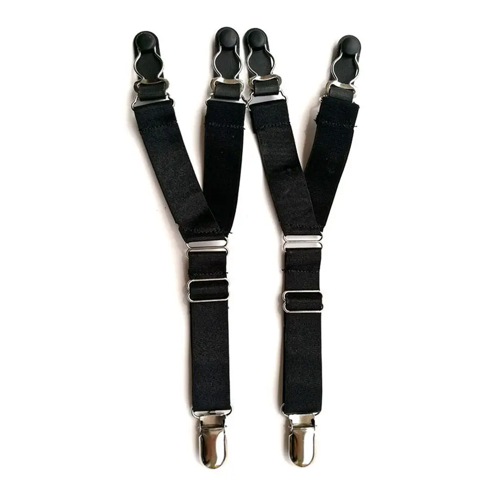 Elasticity Straps Punk Metal Strap Elastic Clips Leg Suspender Sexy Belt Garters 2PCS