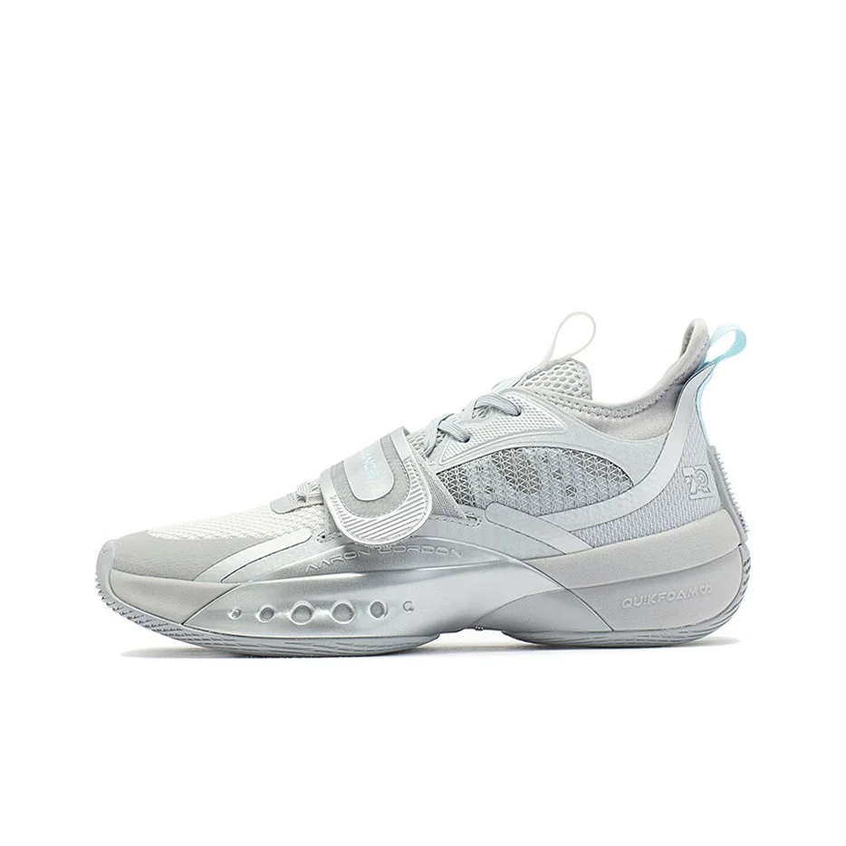 361 Zen 4 Basketball Shoes Men's Low Top Silver White/Glacier Blue 672231105