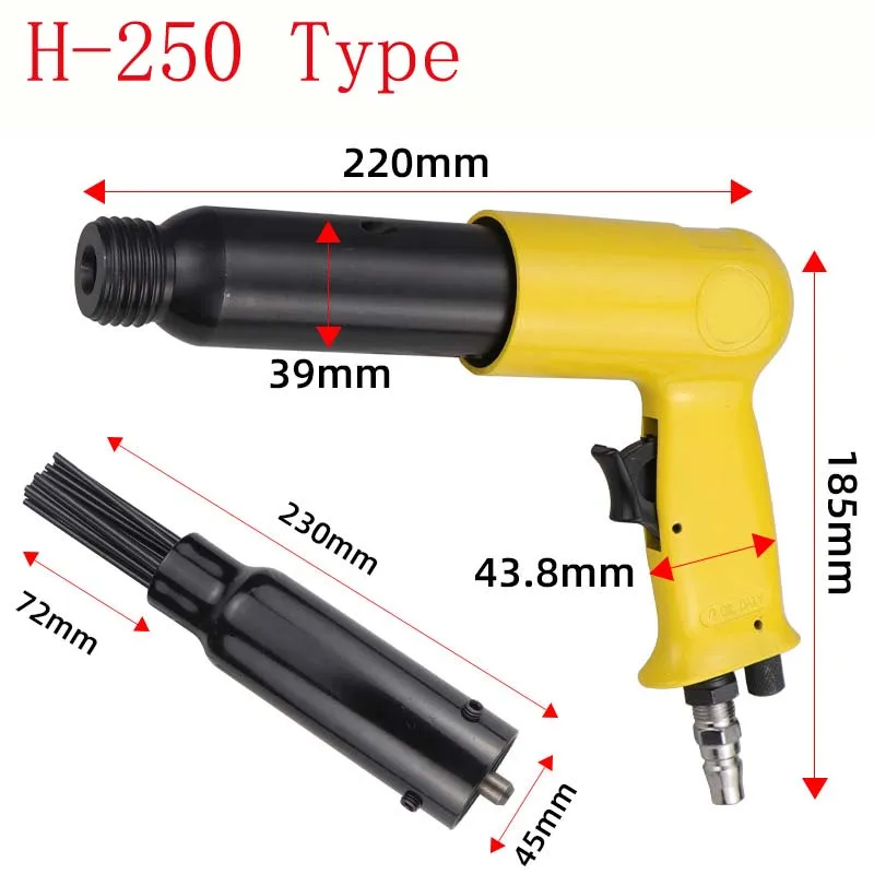 Pneumatic Descaling Needle Scaler with 19-Pin Head for Removing Rust Scale and Old Coatings from Metal Surfaces
