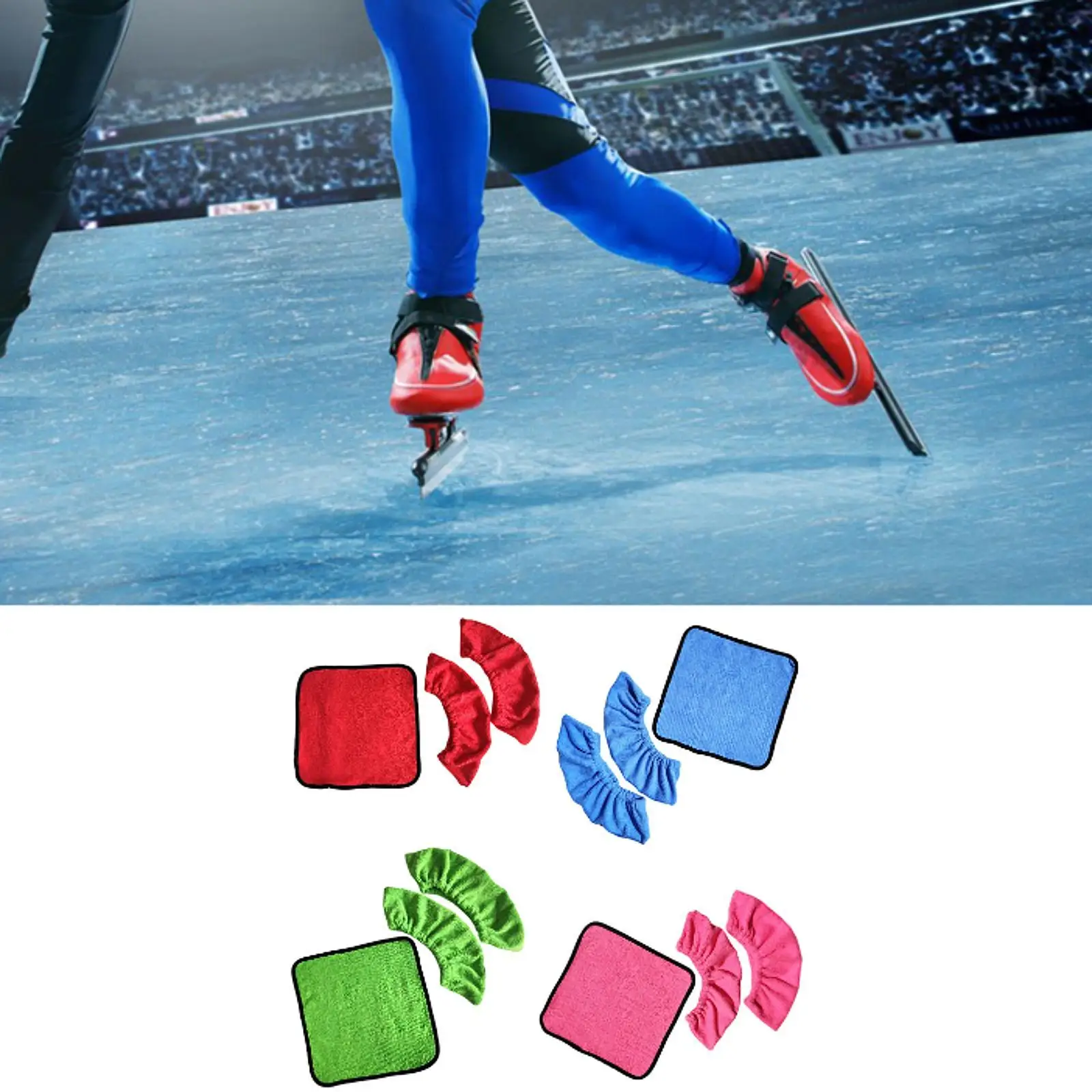 Ice Skate Guard Covers for Figure Skates Hockey Blades with Towel Blade Protection Kit
