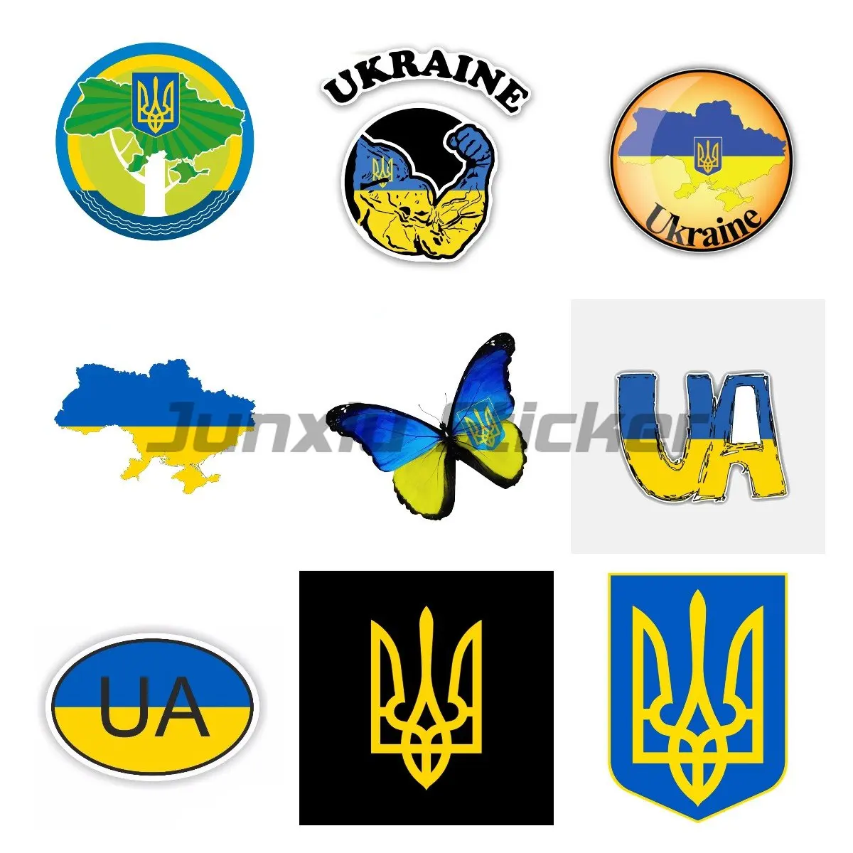 

Ukraine Car Stickers Surfboard Motorcycle Decal Caravan Graffiti Car Accessoires RV JDM Waterproof