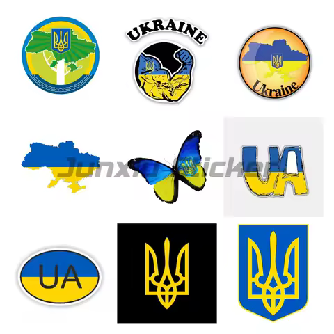 Ukraine Car Stickers Surfboard Motorcycle Decal Caravan Graffiti Car Accessoires RV JDM Waterproof