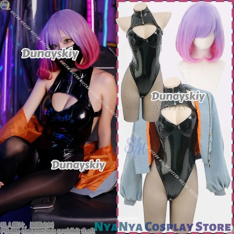 

Аниме LUNA фигурка, униформа, косплей, хит продаж, Jirai Kei, стили для девочек, пальто в стиле панк, черный комбинезон из искусственной кожи, юбка-обруч, нижнее белье, вечеринка на Хэллоуин