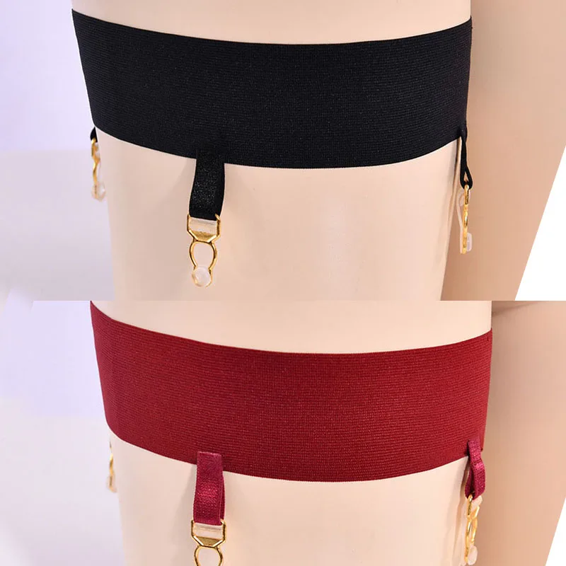 لطيف مقوس دانتيل الرباط المرأة مثير اكسسوارات الراين الديكور الرباط لوليتا الرباط المثيرة الملابس الداخلية جوارب الملحقات #3