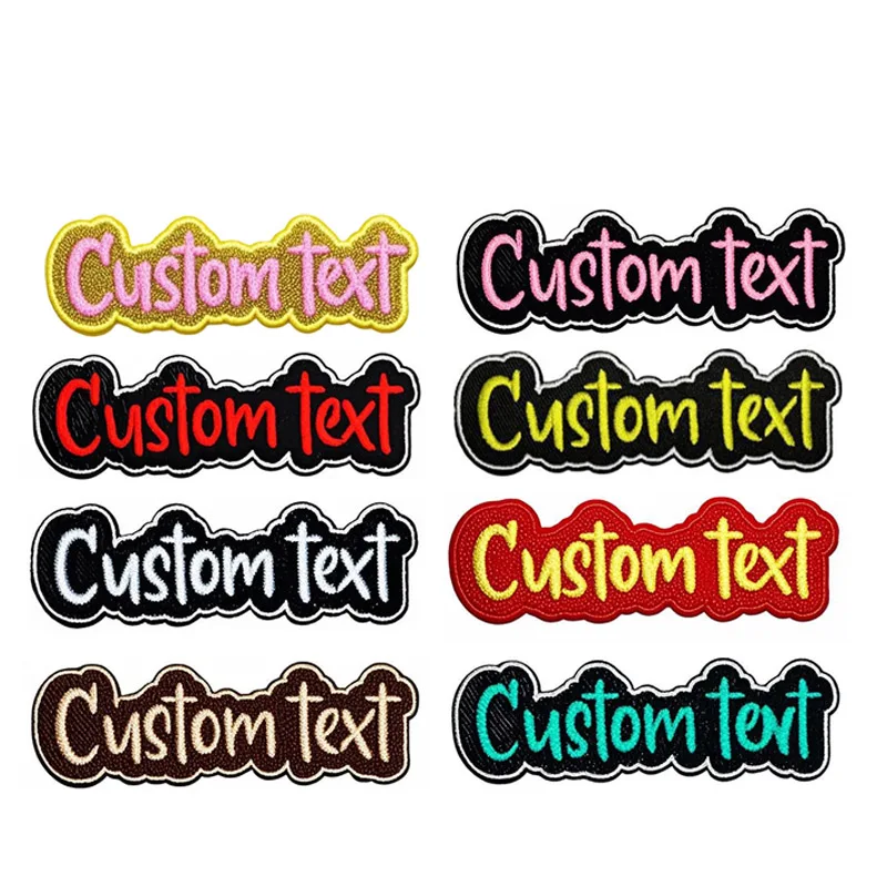 

100 шт., персонализированная нашивка с именем в полоску, значок, бирки, шевроны, нарукавная повязка, железная вышивка