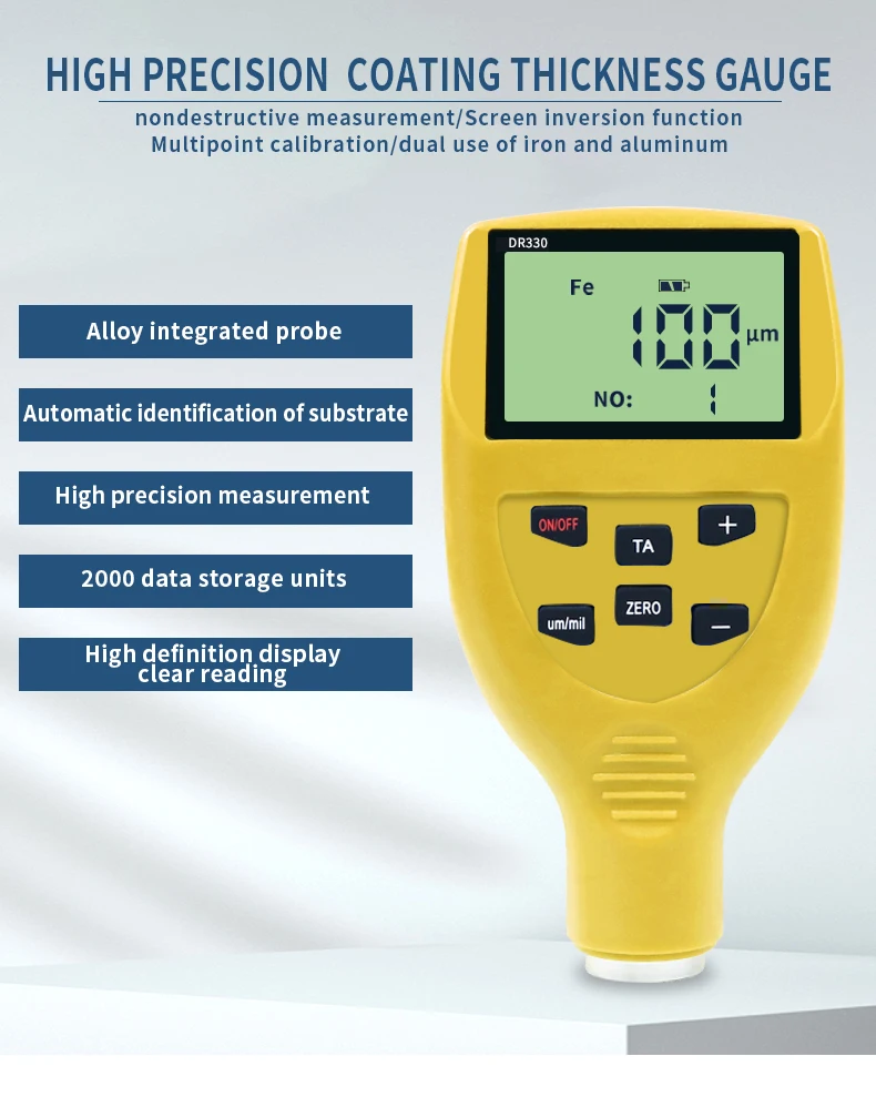Medidor electrónico de espesor de revestimiento DR330