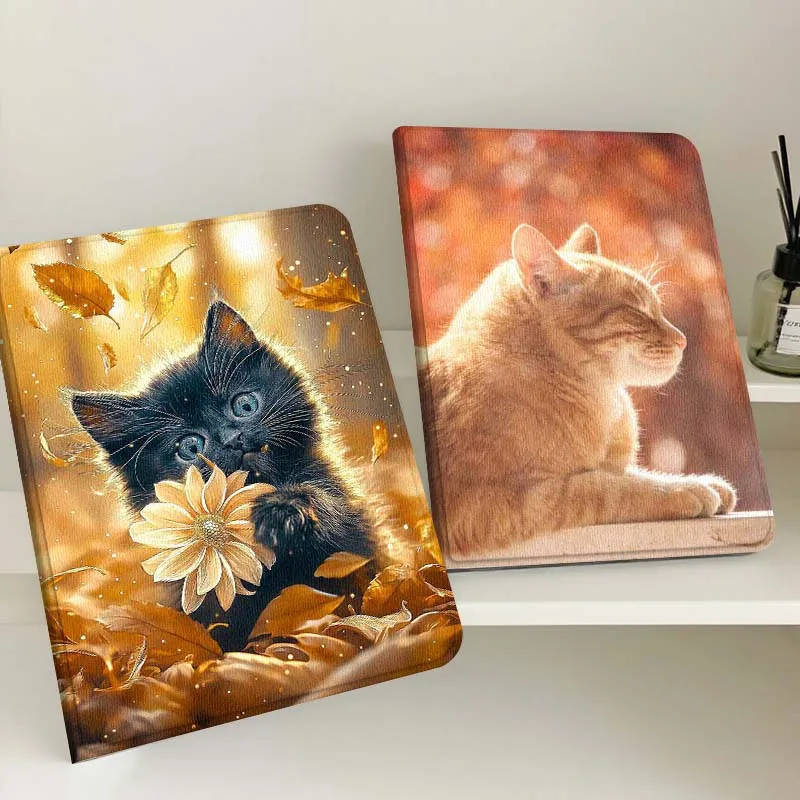 

Creative Art Popular Cat Gift For Apple iPad Pro Air 13 2 7th 6th 2025 M2 M3 M4 M512.9 13 inch Foldable Tablet Case
