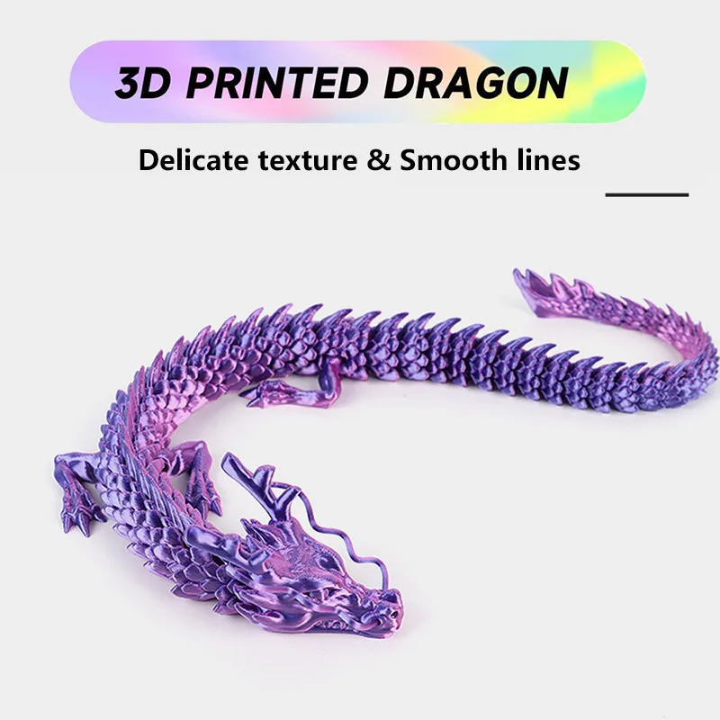 3D-Druck Drachenmodell Handwerk Farbwechsel Gemeinsame Bewegungen Auto Dekoration Aquarium Ornament Halloween Weihnachtsgeschenke – Detail 4