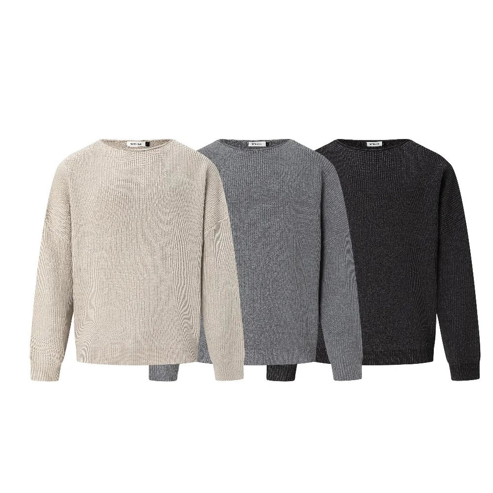 

Scattered Crew Neck Solid Basic Business Office Inner Kintwears Oversize Goth Sweaters for Women Men Trendy Winter Pullover