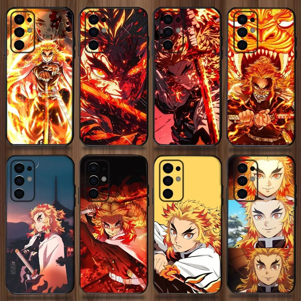 Kyojuro Rengoku Phone Case For Samsung Galaxy A13,A21s,A22,A31,A32,A52,A53,A71,A80,A91 Soft Black Cover