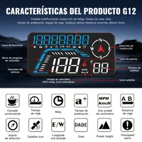 ANCEL G12 Head-up Display GPS Digital Car HUD GPS Speedometer Head Up Display Compass Overspeed Alarm MPH KMH Multifunction Tool