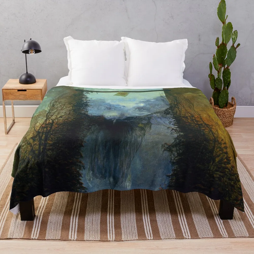 Untitled (Garden), by Zdzis?aw Beksi??ski Throw Blanket Flannels Bed Blankets