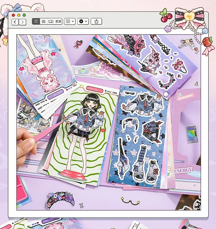 Journal GO 30 Stück Anziehpuppen-Aufkleber DIY Cartoon-Mädchen Kleiderwechsel Kawaii Spielzeug Kindergeburtstag Party Deko Geschenke – Detail 5