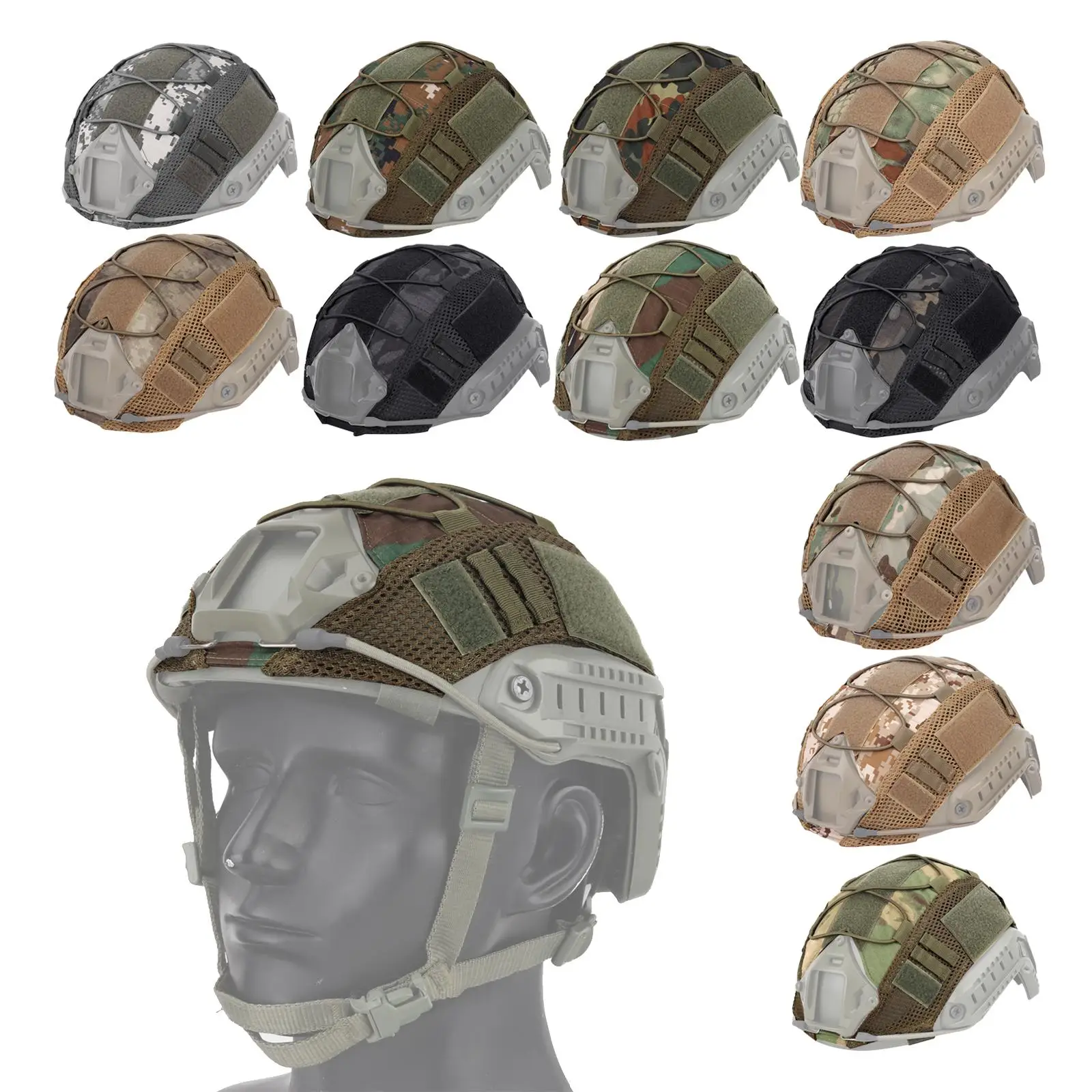 ヘルメット保護カバー プロテクター ペイントボール アーミー ファスト ヘルメット装備用