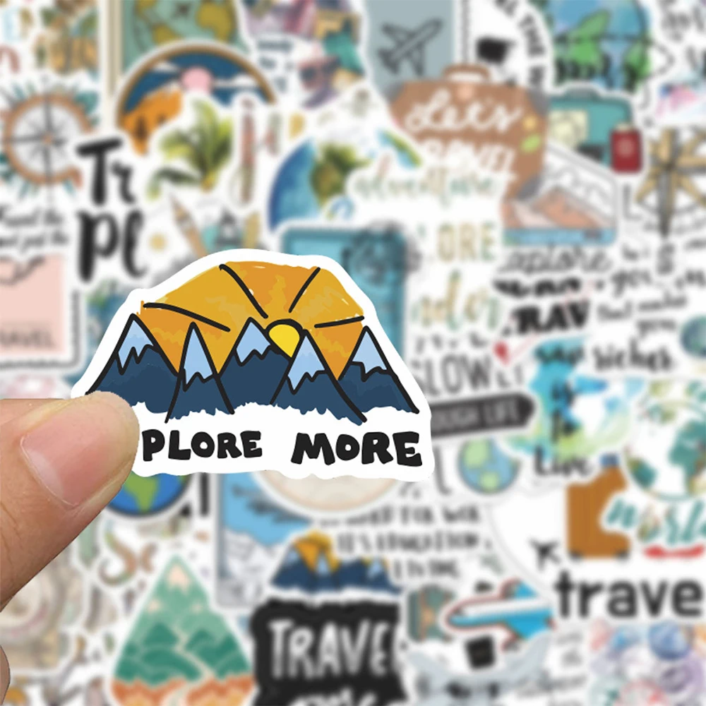 

10/30/50pcs Funny Travel Cartoon Stickers Creative Graffiti Decals Decoration Notebook Luggage Phone Bike Sticker for Kids Toy