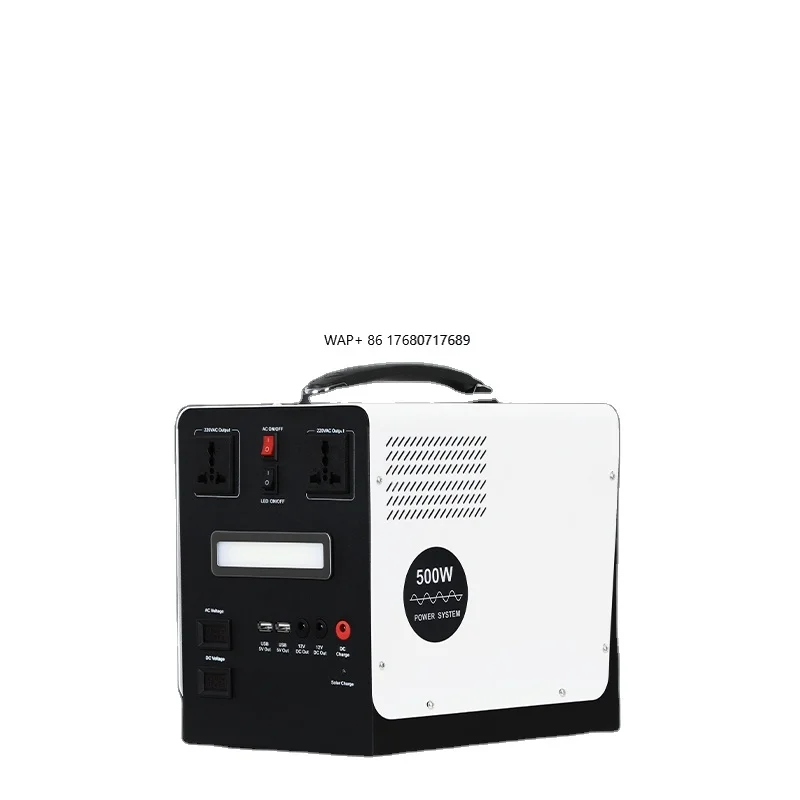 

Outdoor portable solar generator with panel AC output Lifepo4 battery solar system