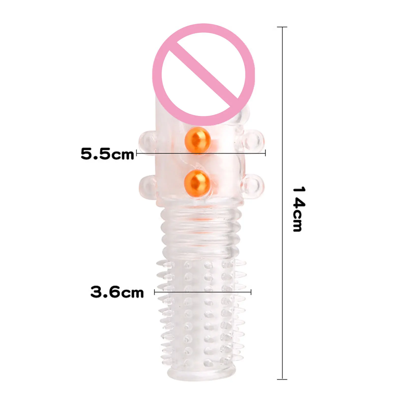 Reusable Penis Sleeve Dotted Beads Cock Ring Cover Delay Impotence Erection Extensions Finger Comdoms G spot for Sex Adult Men view 6