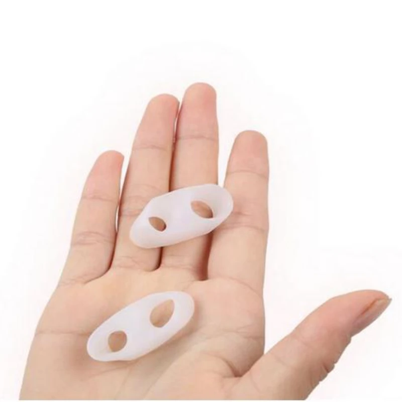 1Pair Transparent Gel Fingers Protector Corn Corrector Hammer Toe Separator Orthotic Silicone Gel Toe Tube Separation Protection