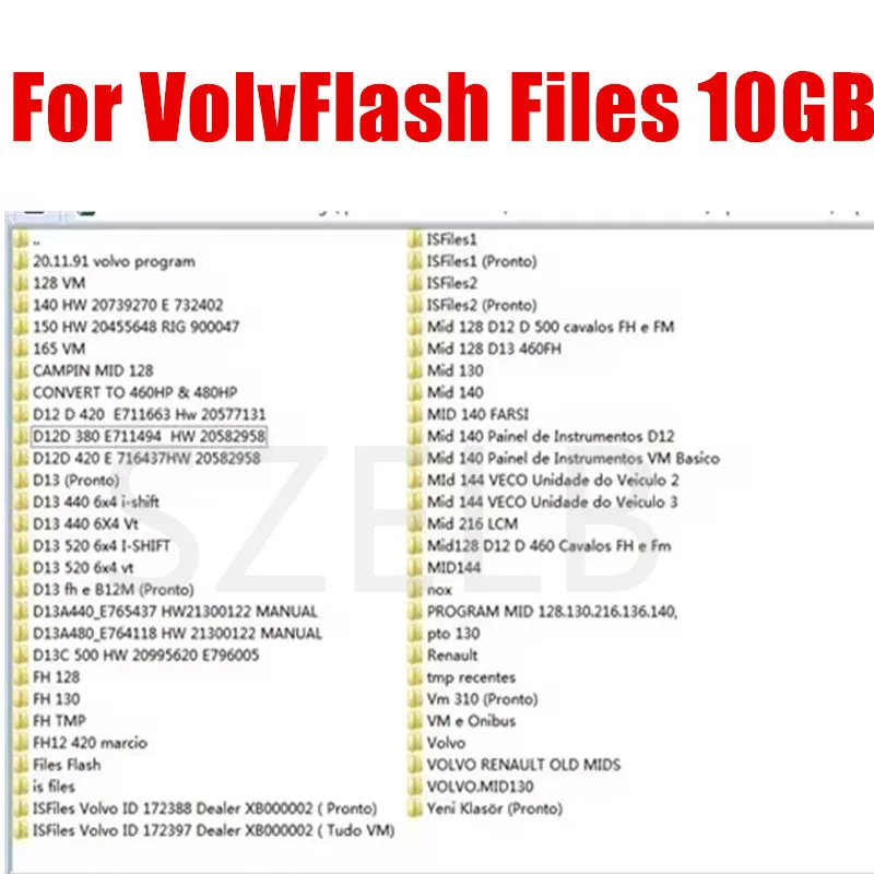 

10GB Flash Files for VolvTrucks for Renault TRUCKS Newest Flash Files 10GB with Install Video Guide+Free installation
