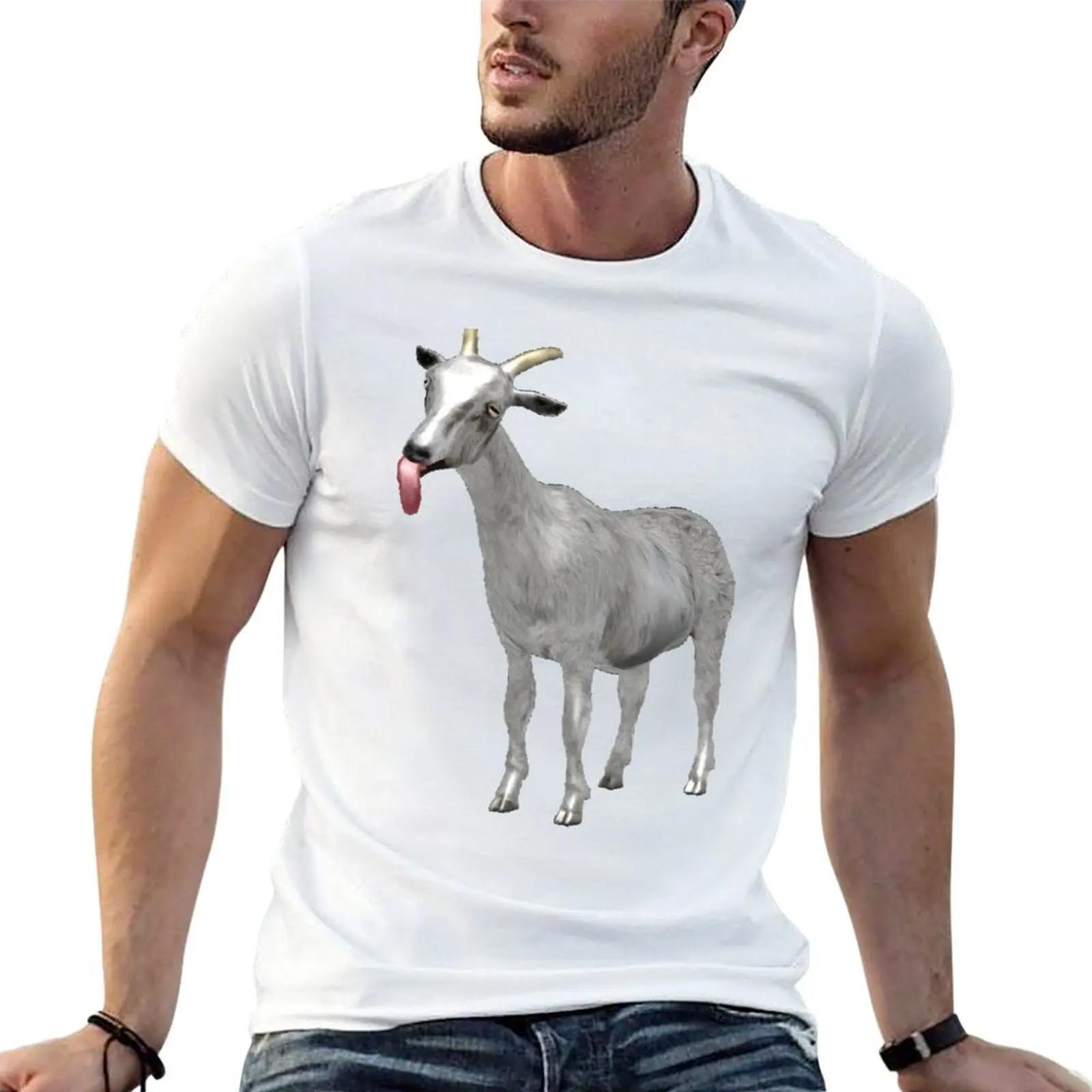 Goat Simulator T-Shirt summer top quick drying men t shirts