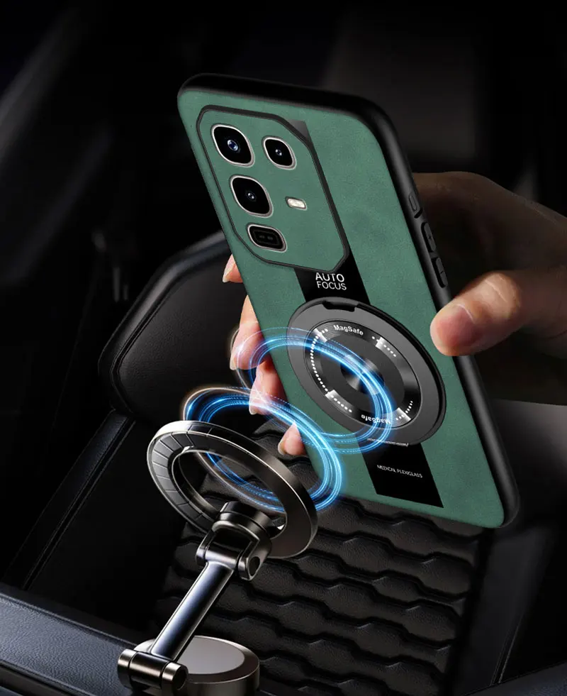 Etui 360 dla Infinix Note50 Pro 50S °   Obrotowy Stojak Pokrowiec ze Skóry Jagnięcej Porsche do Infinix Note 50 Pro+ 50 X Odporny na Wstrząsy Bumper Funda — zdjęcie produktu 3