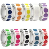 1000 PCS Color Dot Label Sticker Classification Mark Coated Paper Sticker Rolls Kawaii Stationery Aesthetic