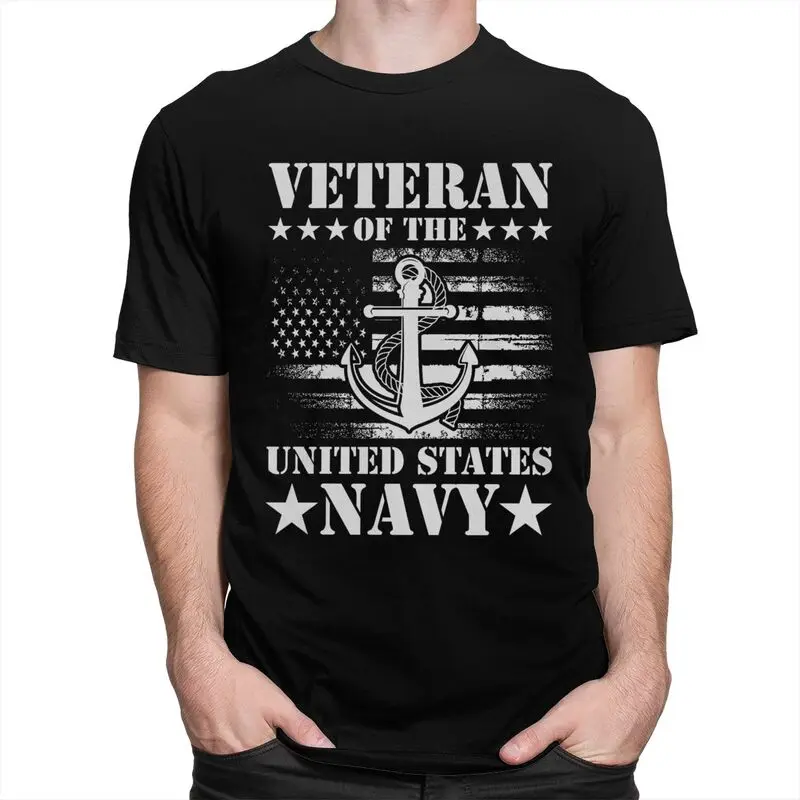 Custom American Flag US Army Veteran T Shirt for Men Tshirt Leisure Tee Short Sleeves T-shirt