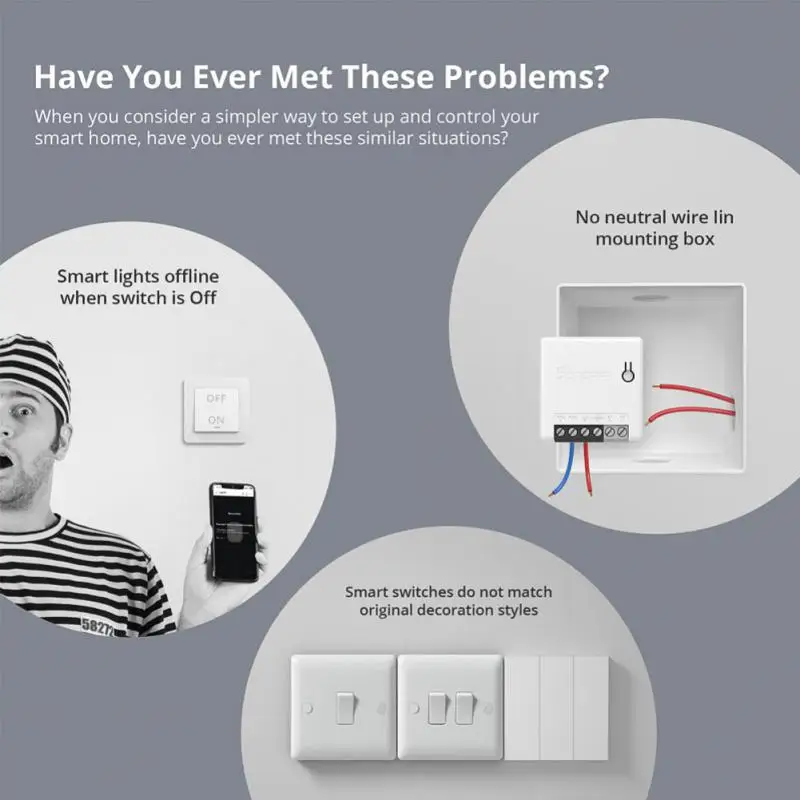 SONOFF WiFi / ZigBee Mini inteligentny przełącznik MINI R2 / MINI R3 / ZBMINI / ZBMINI-L sterowanie głosem za pośrednictwem Ewelink Alexa Google Home Alice