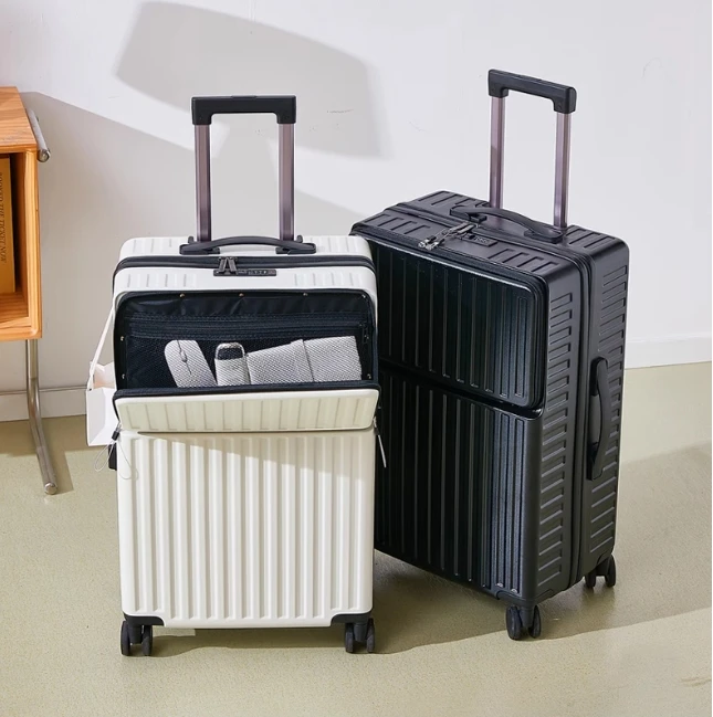 

20-Inch Luggage Half-Flip Design Trolley Case with Combination Lock Universal Wheel Large Capacity