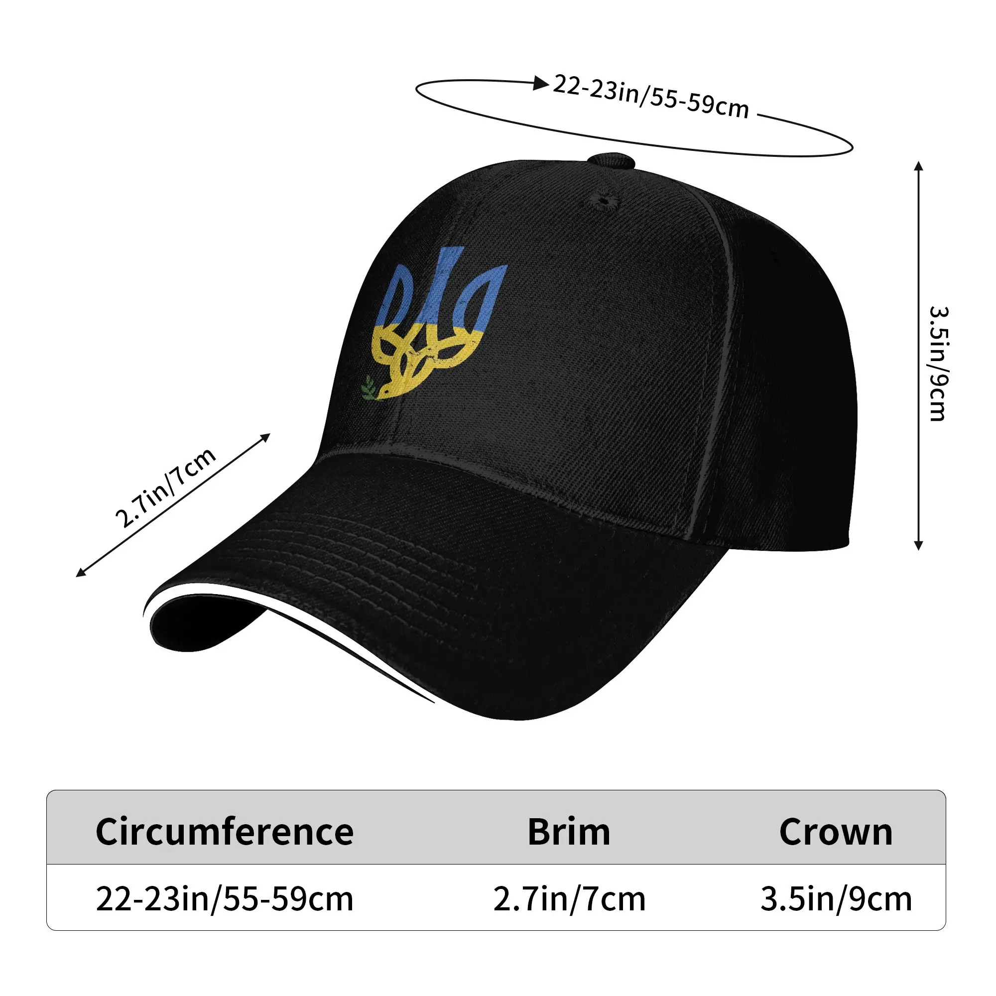 Spring Casual Baseball Cap Ukraine Trident No War Slava Ukraina Outdoor Gym Trucker Hat For Female Male  Fashion Snapback Cap