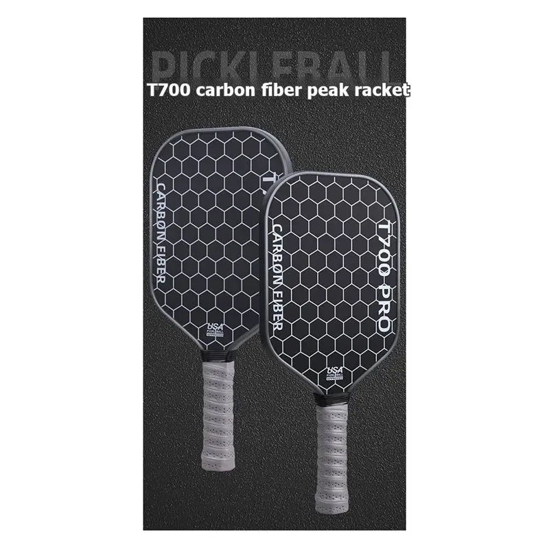 NEW-High-Performance Pickleball Paddle 16MM Carbon Fiber Honeycomb Core Racket Non-Slip Grip Indoor Outdoor