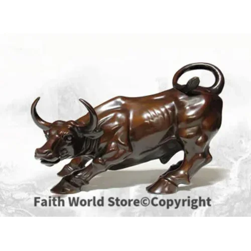 Business of cattle-large -TOP collection Home office Decor stock-market COW Bronze statue Decoration- best Business gifts