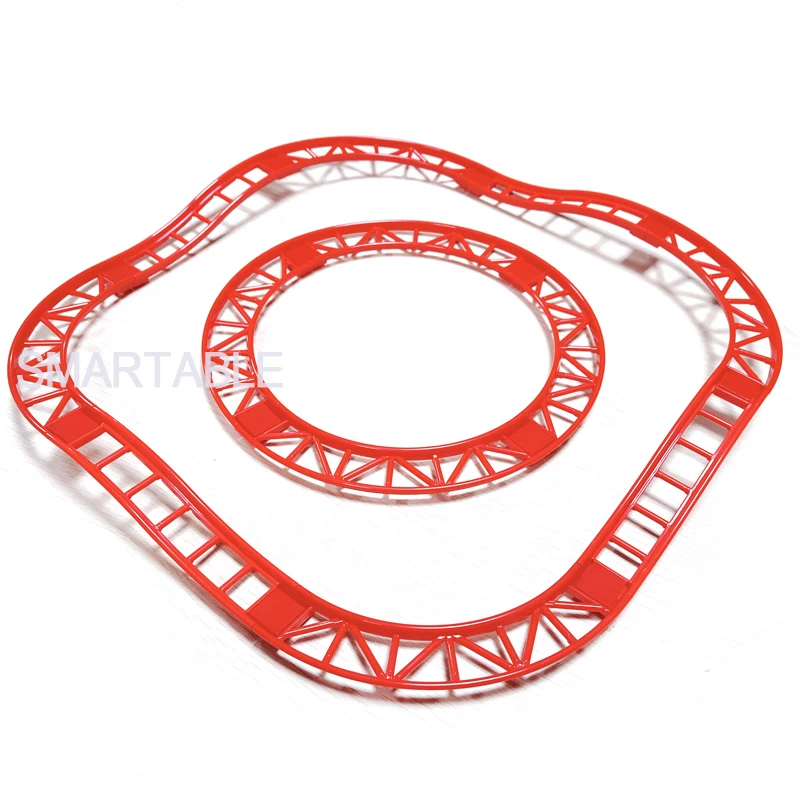 Roller Coaster Rail 13x13 Curved with Edges 2x16x3 Bow Inverted MOC Part Building Block Train Brick Toy Compatible 34738 /25061