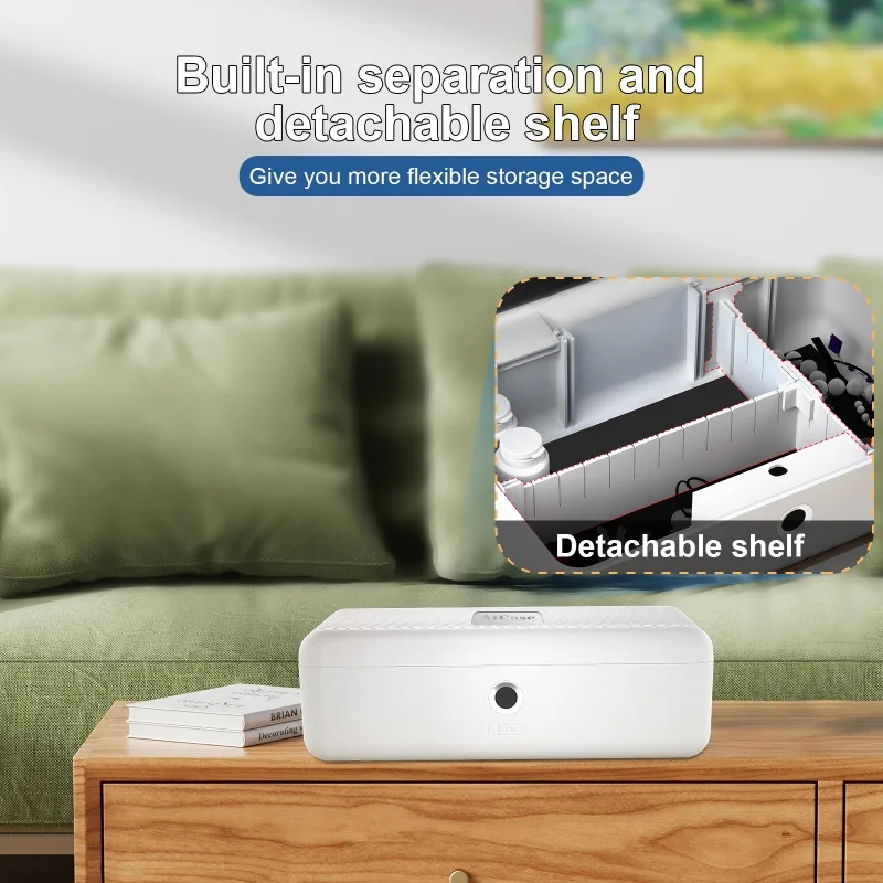 Biometric Fingerprint Home Cash Jewelry Safe Storage Box Confidential Document Hidden Storage Box Home Cosmetics Box