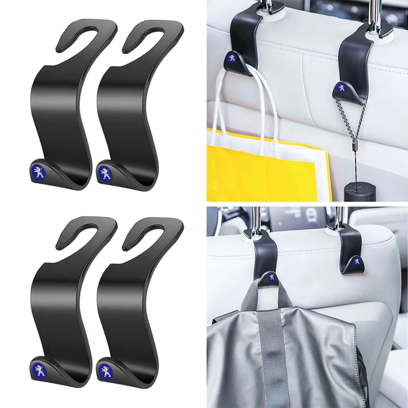 

1/2pcs Universal Car Seat Hook Multifunctional Storage Hanger For Peugeot E-208 2008 3008-GT E-3008 308 3008 508 208-GT 504truck