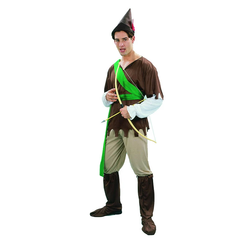 Volwassen Peter Pan Mannen Piraten Cosplay Halloween Bos Prins Kostuum Maskerade Kerst Jungle Jager Indianen Jager