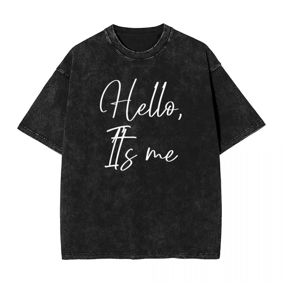 Hello it\'s Me Pop Adele magliette Hip Hop lavato manica corta Street T-shirt Vintage uomo donna top Streetwear Summer Tops Tees