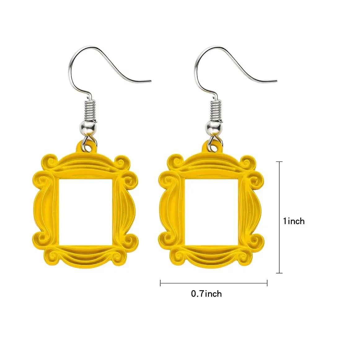 Friends Tv Show Same Earring Fashion Classic Yellow Door Frame Drop Earring Souvenir Jewelry for Fans Woman Girl Accessories