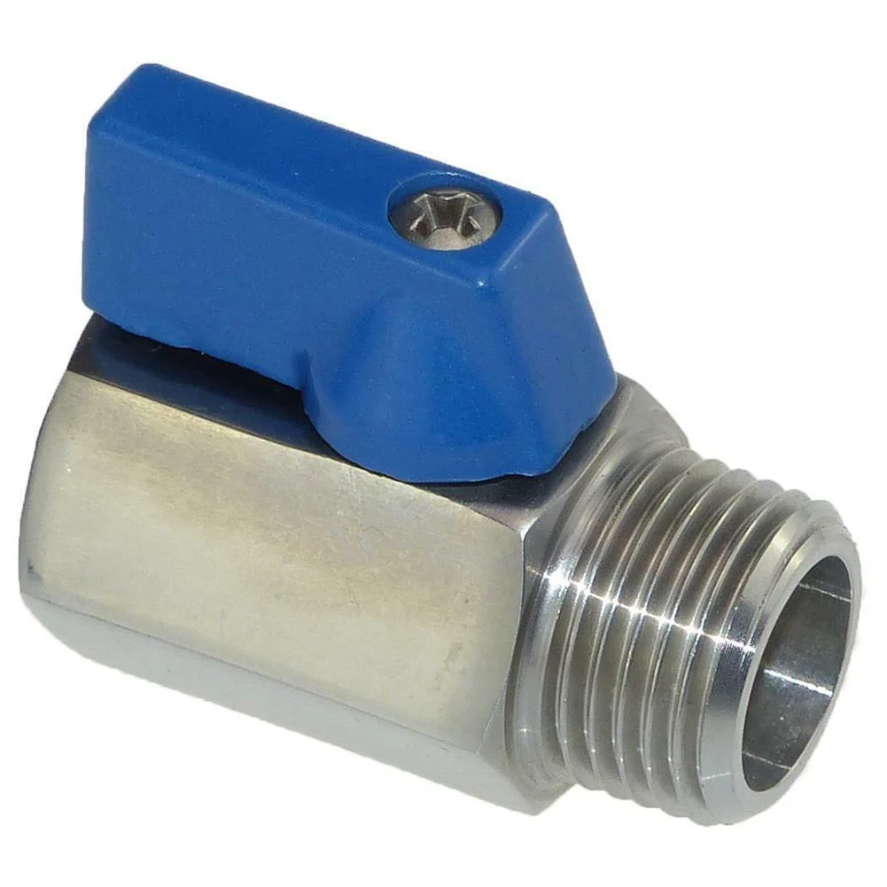 Edelstahl-Wasserhahn-Kugelhahn, ASI 316, Brauerkugelhahn, 1/4 Zoll, 3/8 Zoll, 1/2 Zoll, wassersparendes, verstellbares Ventil, Badezimmer-Set