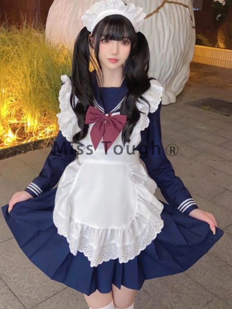 Japanse Kawaii 2 Delige Set Vrouwen Strik Matrozen Kraag Sweet Y 2K Designer Mini Jurk Vrouwelijke Koreaanse Mode Prinses Kleding 2023