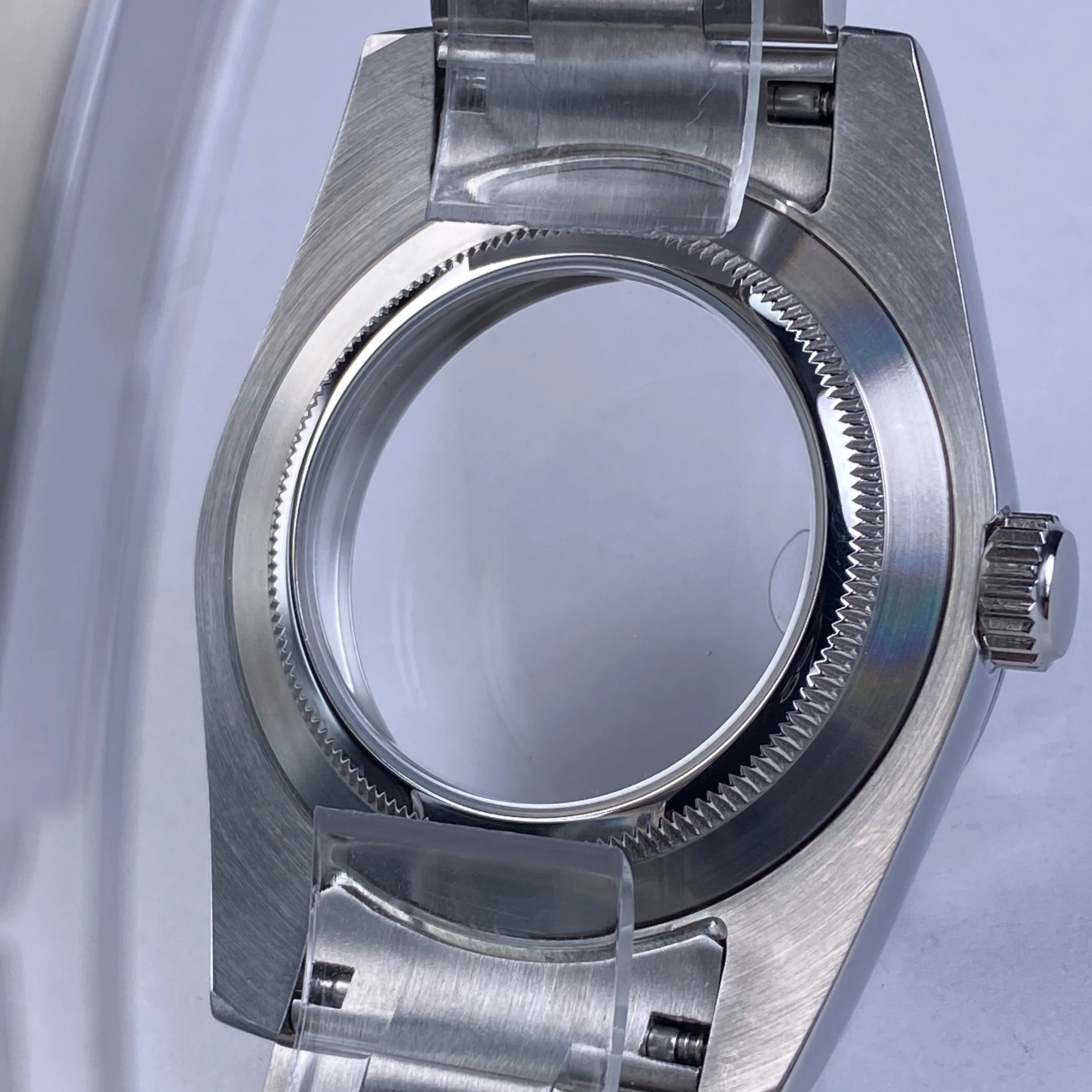 36/39mm Silver NH35 Watch Accessories Sapphire Glass Stainless Steel For NH34/NH35/NH36 Movement 28.5mm Dial New JB Bracelet