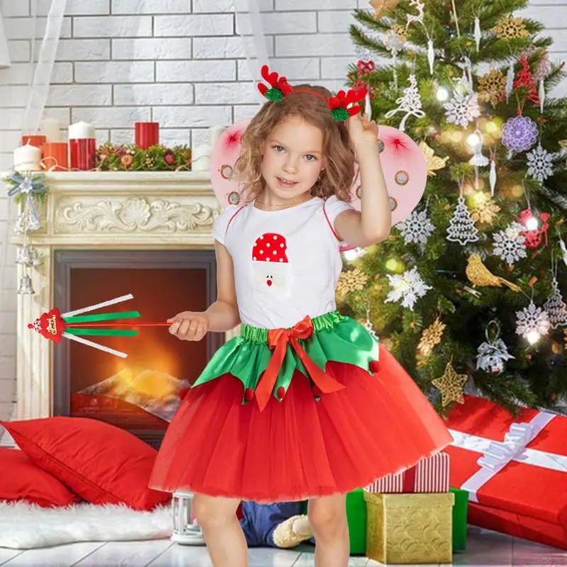 Świąteczna dziewczyna Tutu 5X/zestaw Tutu Ballet Dance Dress Girls Christmas Tutu Skirt Christmas Tutus Costume Tutu Ballet Stage Skirt