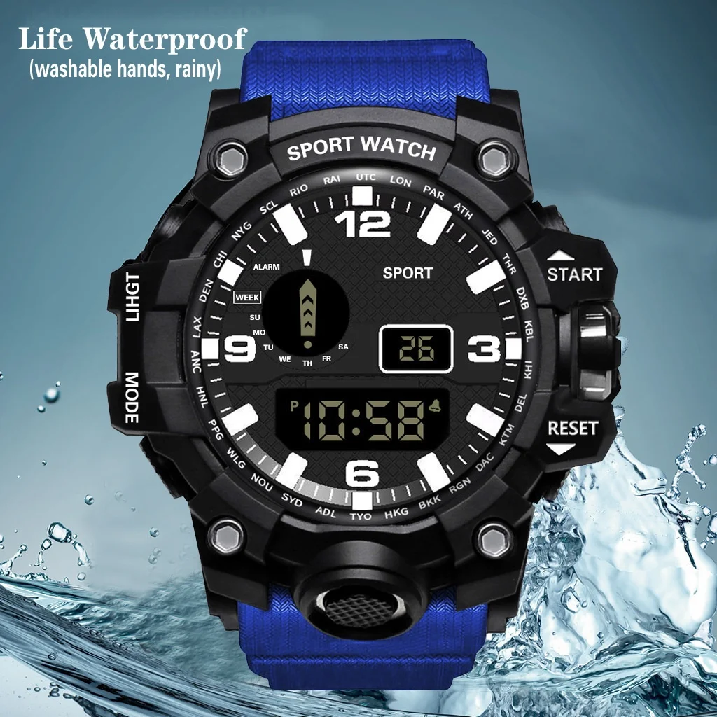 Multifunctional outdoor men's casual electronic watch men and women students fashion running sports watch image 3