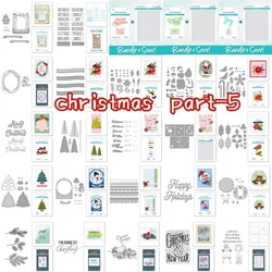 2024 New Christmas Part-5 Cutting Dies Stencil Scrapbook Diary Decoration Stencil Embossing Template DIY Greeting Card Handmade