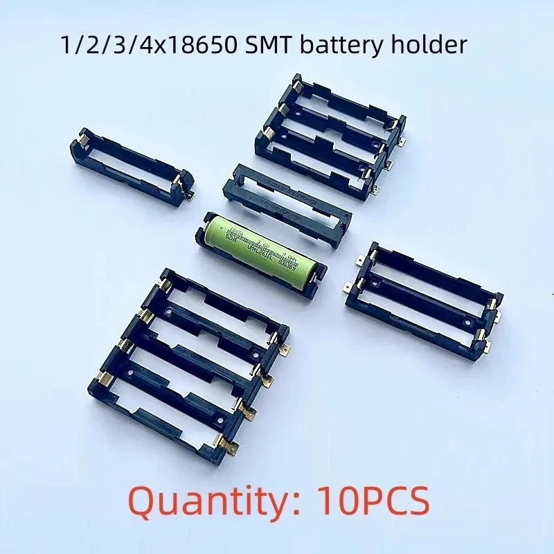 ブロンズピン付きバッテリーホルダー,収納ケース,パワーバンクコンテナ,ホルダーボックス,充電式smt,1x,2x,3x,4x,18650,smd
