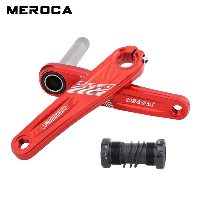 MEROCA Mountain Bike Crankset Direct Mounted bike Crank MTB 170mm Hollow Integrated Narrow Wide Chainring 32/34/36/38T