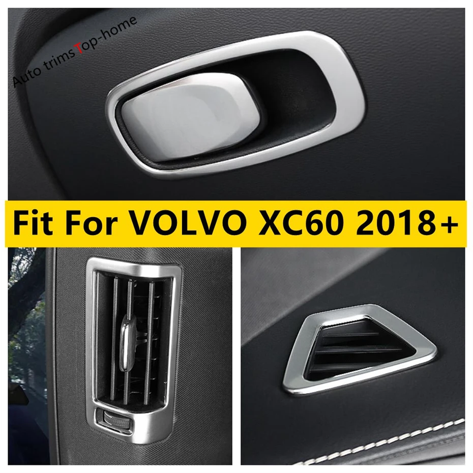 

Stainless Steel Glove Box Sequin Pillar B Dashboard Front Air Conditioning AC Vent Outlet Cover Trim For VOLVO XC60 2018 - 2021