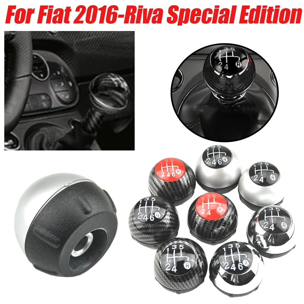 

Ручка переключения передач 5/6 скоростей, юбилейная, для Fiat 500 2012-2018, хром+красный, замена OE 55344048
